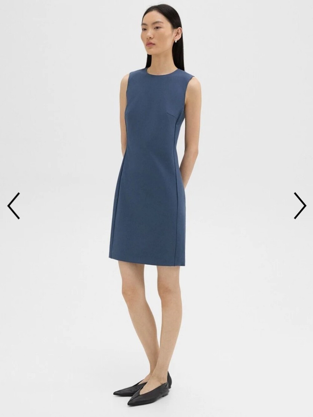 Theory Sleeveless Fitted Dress In Good Wood Size 2 Womens